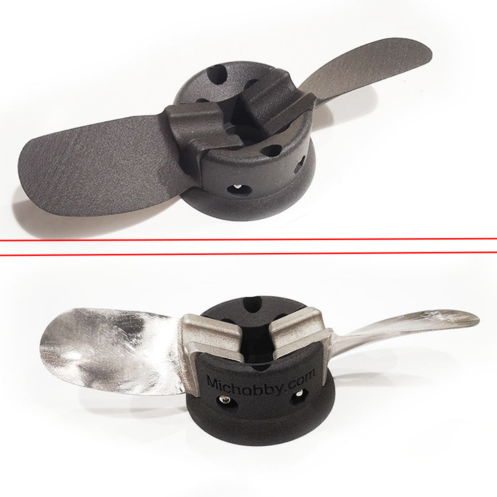 (In Stock!) MICHOBBY Efoil Propeller Two Blade Propeller Folding Propeller Plastic Or Stainless Steel Propeller for Maytech 6374 6384 6579 Waterproof Motor DIY Electric Foil SUP Kayak Assist Kit
