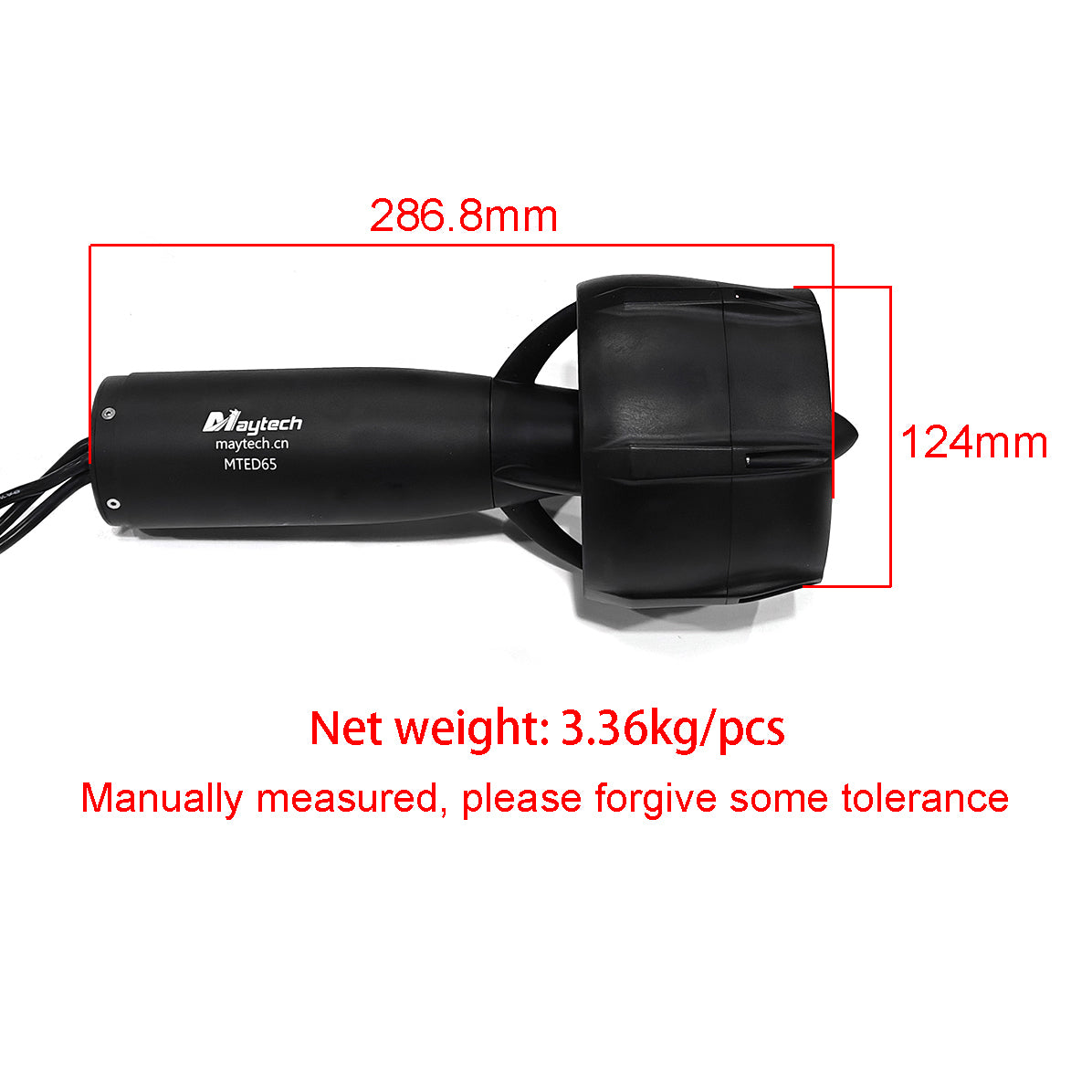 5500W 45.6KG Thrust Maytech MTED65 65161 65162 Fully Waterproof Motor With Propeller and hydrofoil Fairing For Electric DIY Efoil Hydropfoil