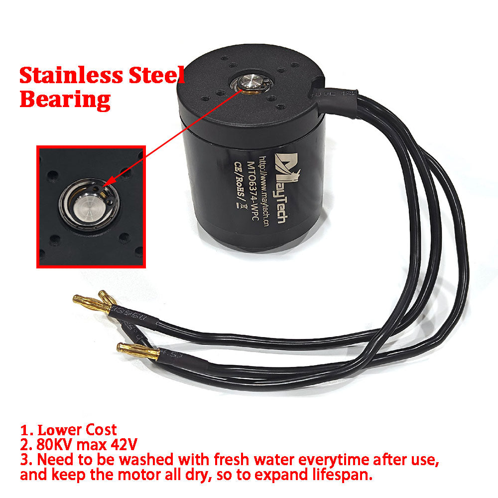 Foil Assist Motor 6374 150KV 80KV Fully Waterproof Brushless Motor for Underwater Thruster Electric SUP Efoil DIY Electric Foil
