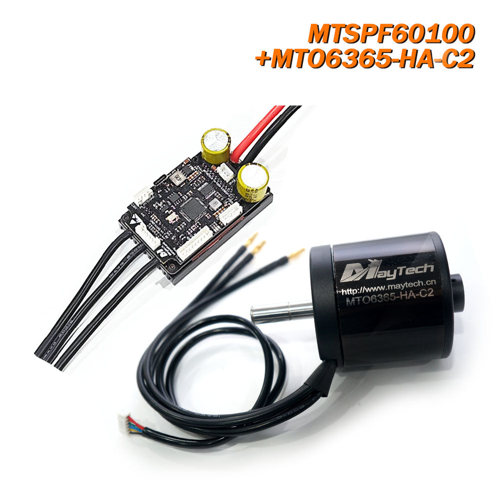 (Motor+ESC) Robot kit electric skateboard kit 100A VESC based Speed Controller MTSPF60100 and Brushless Black Sealed Motor (BATTLE-HARDENED)