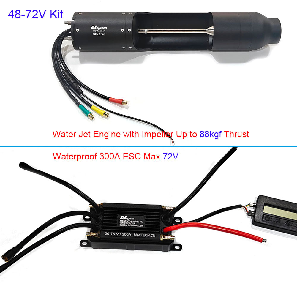 Max 72V Electric Jetsurf Kit Maytech Electric Water Jet Pump With Waterproof ESC Remote Kit For Electric JetSki Jet Kayak Jetboard