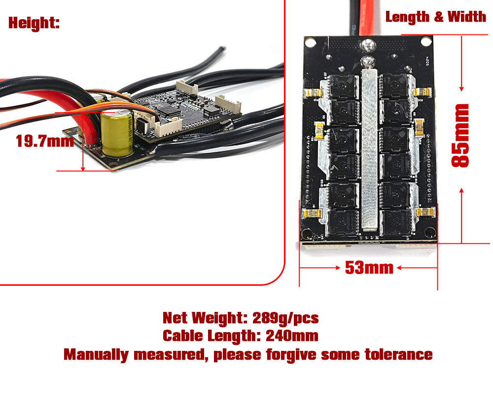 Maytech MTSPFD60A New 120A Dual VESC6 Based ESC for Dual Motor Drive Underwater Thruster Robots Electric Skateboard Longboard