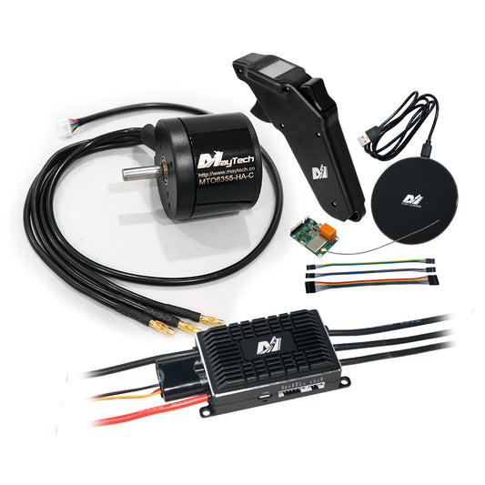 (Motor+ESC+Remote) Offroad electric skateboard kit 100A VESC based Speed Controller and Brushless Black Sealed Motor (BATTLE-HARDENED) and Remote