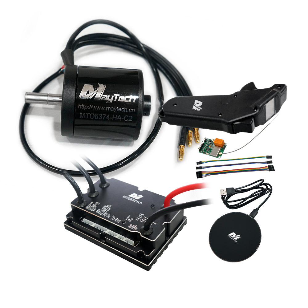 (Motor+ESC+Remote) E-mountainboard electric skateboard kit MTSVESC6.0 200A VESC based ESC and brushless black sealed motor (battle-hardened) and Remote