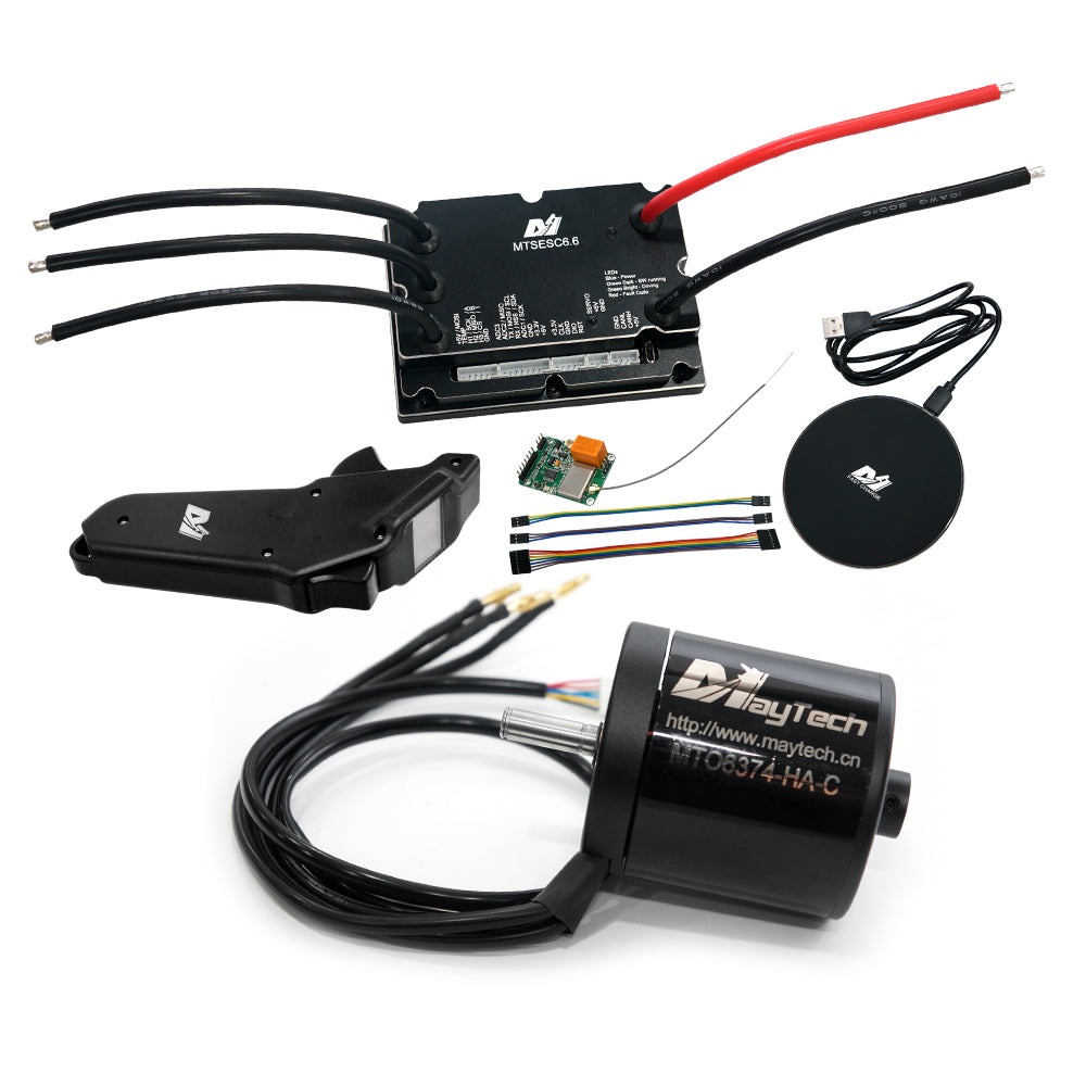 (Motor+ESC+Remote) E-mountainboard electric skateboard kit MTSVESC6.0 200A VESC based ESC and brushless black sealed motor (battle-hardened) and Remote