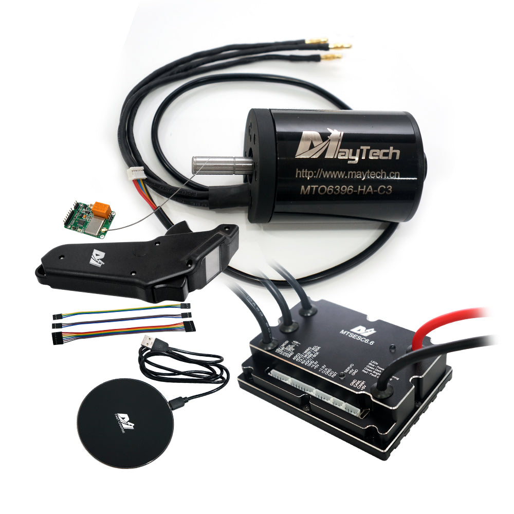 (Motor+ESC+Remote) E-mountainboard electric skateboard kit MTSVESC6.0 200A VESC based ESC and brushless black sealed motor (battle-hardened) and Remote
