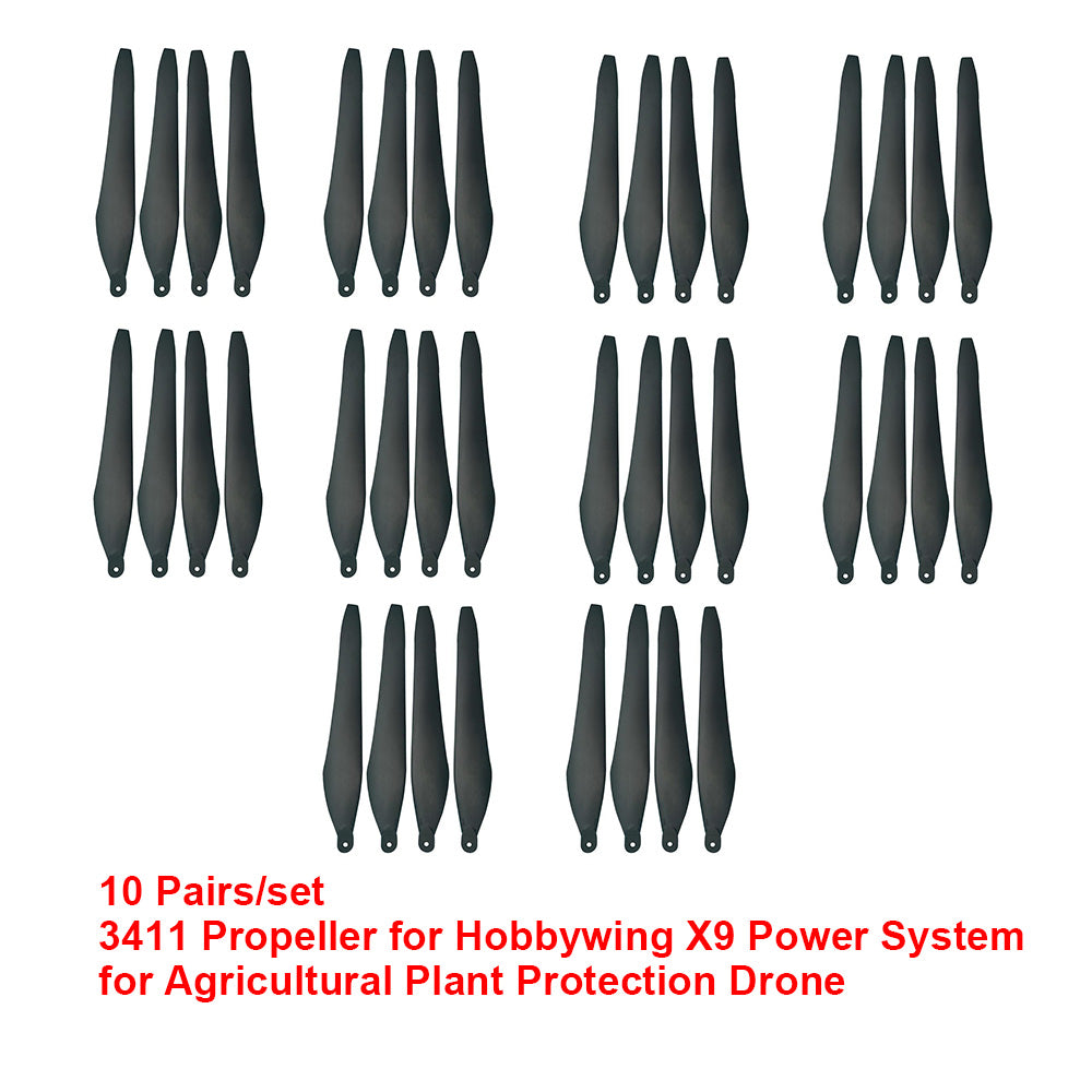 In Stock! 3411 Carbon Fiber Nylon Propeller 34*11inch for Hobbywing X9 Motor Power System Agriculture Drone Motor Multicopters