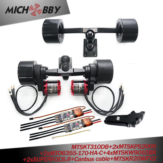 Maytech Electric Skateboard Conversion Kit Sensored 6374 Motor 6355 Outrunner Remote Controller 2.4ghz Vesc Controller