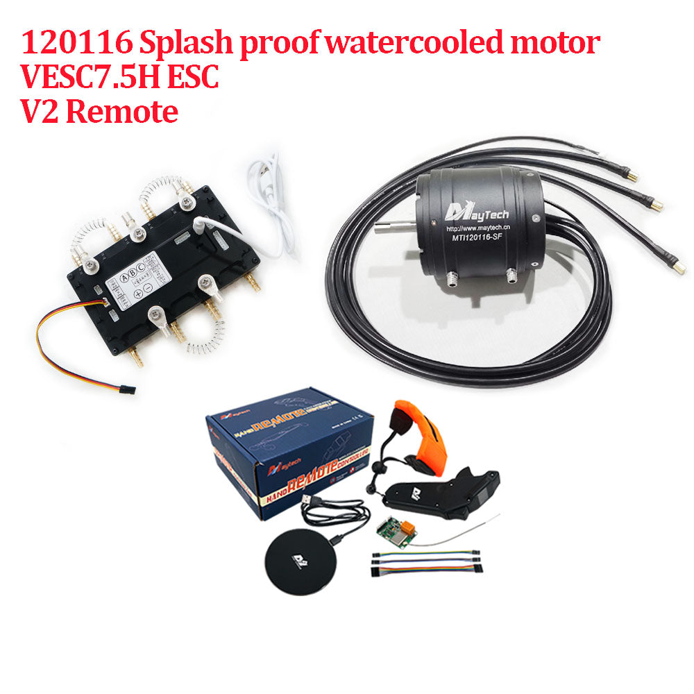 Maytech Electric Surfboard Jet ski Kits 120116 Motor + Watercooled 300A VESC based ESC + V3 Remote