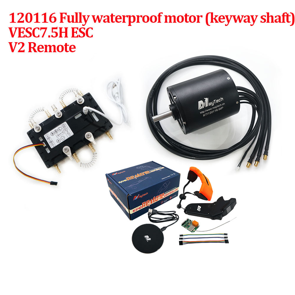 Maytech Electric Surfboard Jet ski Kits 120116 Motor + Watercooled 300A VESC based ESC + V3 Remote