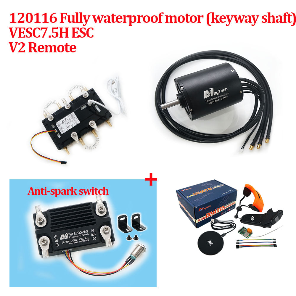 Maytech Electric Surfboard Jet ski Kits 120116 Motor + Watercooled 300A VESC based ESC + V3 Remote