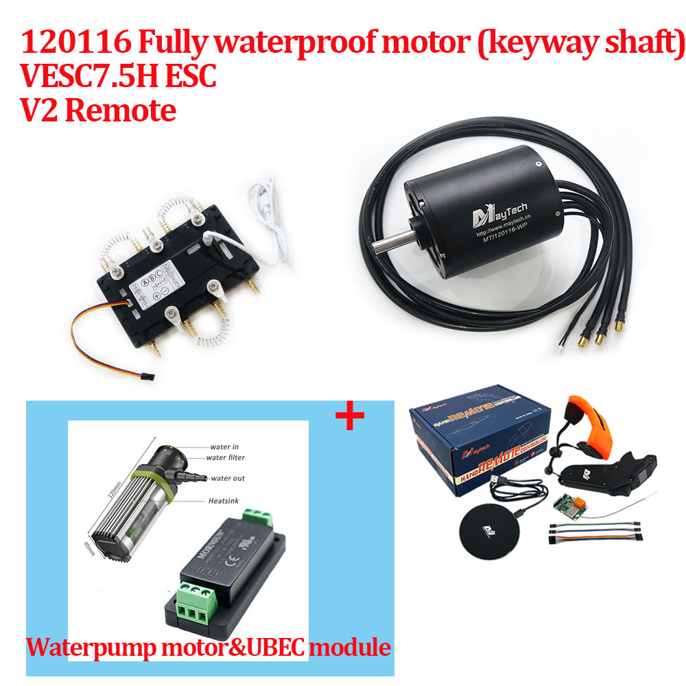 Maytech Electric Surfboard Jet ski Kits 120116 Motor + Watercooled 300A VESC based ESC + V3 Remote