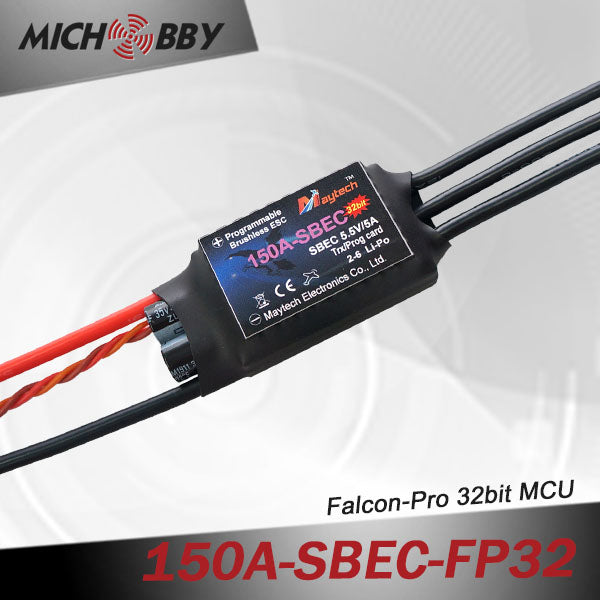 150A 6S FP Brushless ESC 32bit Speed Controller for RC Airplanes MT150A‐SBEC‐FP32