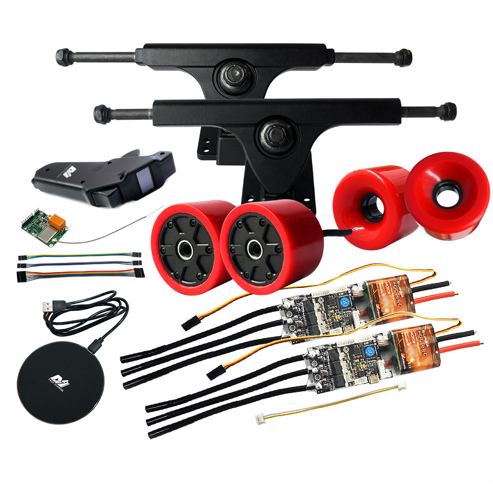 In Stock! 70mm Electric hub motor kit dual hub motors electric skateboard kit 50A VESC4/VESC6 controllers