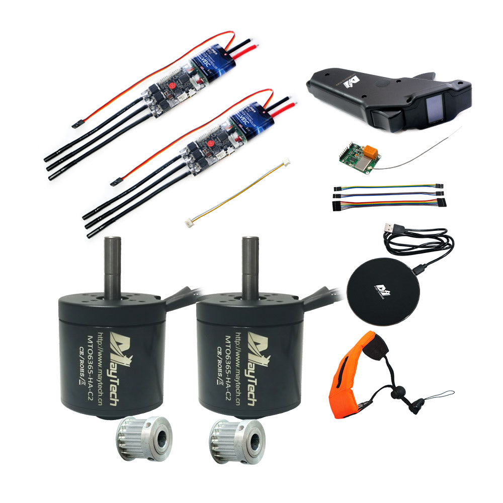 Group D2 Electric Skateboard Kit - Dual 6365 Motors and 50A VESC4 or VESC6 based Controllers