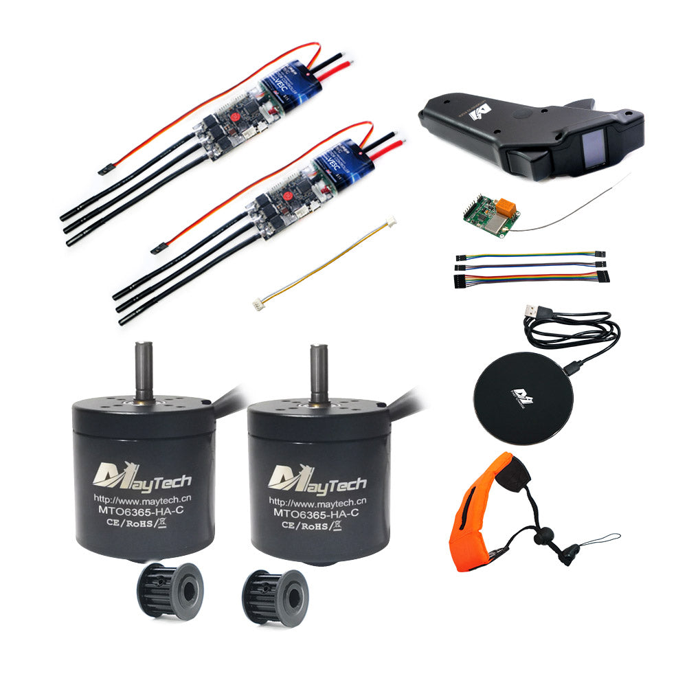 Group D2 Electric Skateboard Kit - Dual 6365 Motors and 50A VESC4 or VESC6 based Controllers