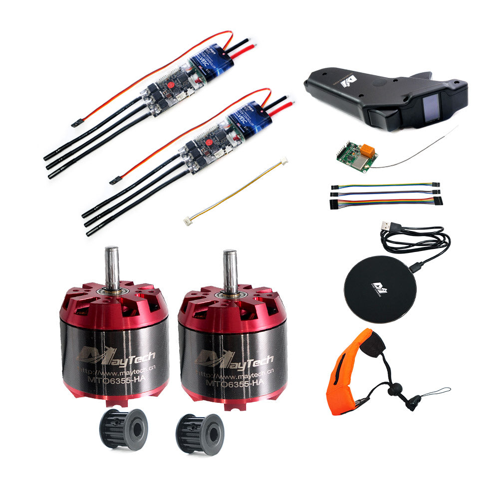 Group D2 Electric Skateboard Kit - Dual 6365 Motors and 50A VESC4 or VESC6 based Controllers