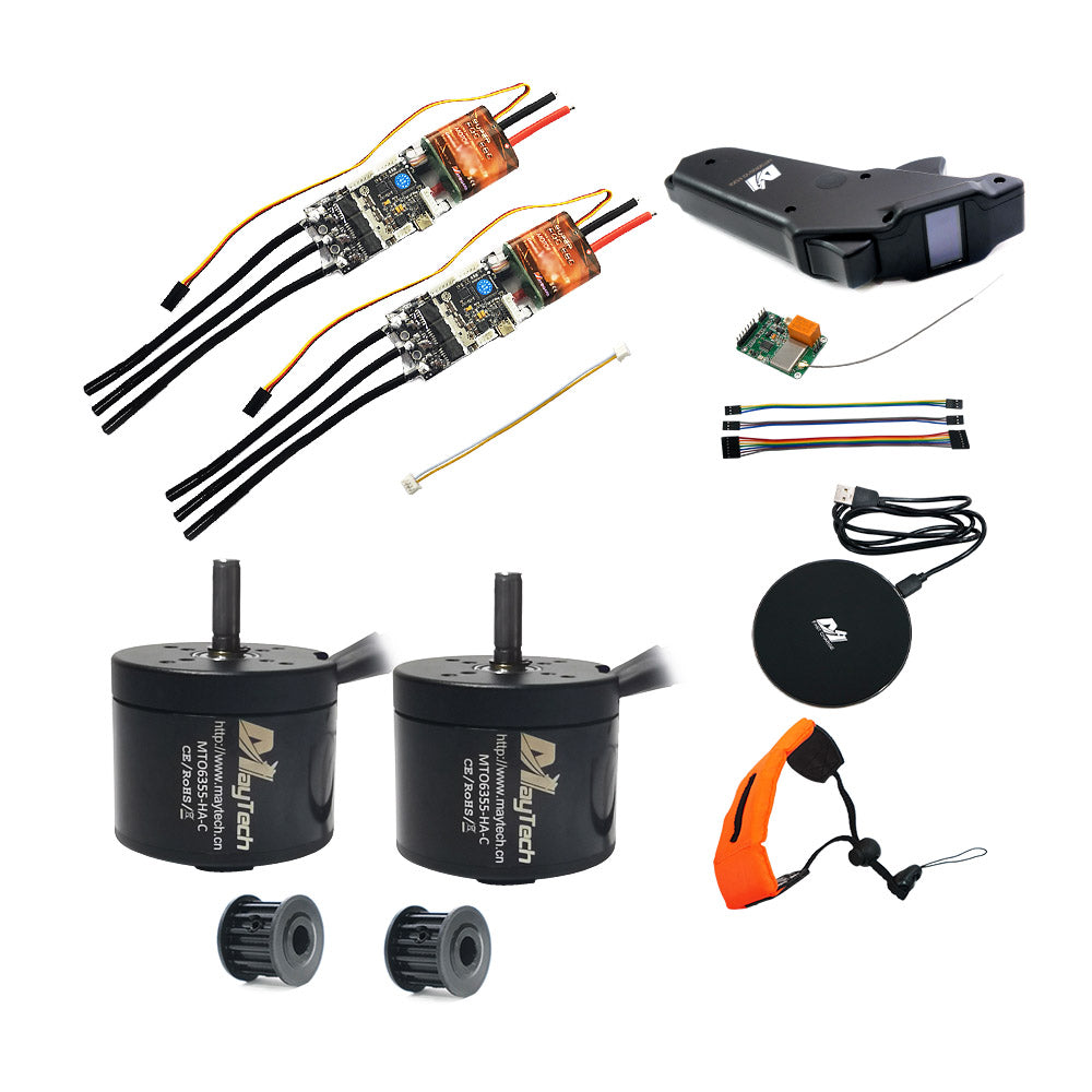 Group D1 Electric Skateboard Kit - Dual 6355 Motors and 50A VESC4 or VESC6 based Controllers