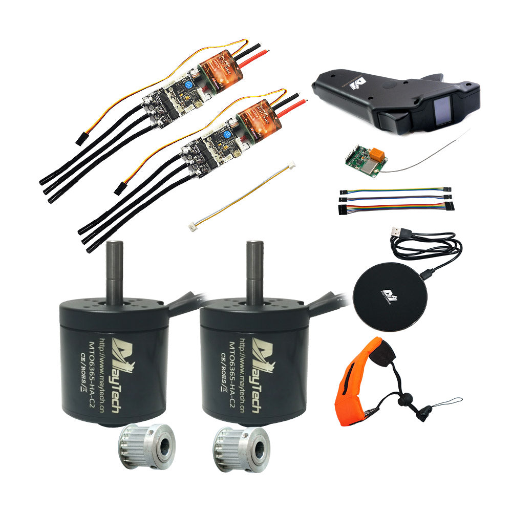 Group D2 Electric Skateboard Kit - Dual 6365 Motors and 50A VESC4 or VESC6 based Controllers