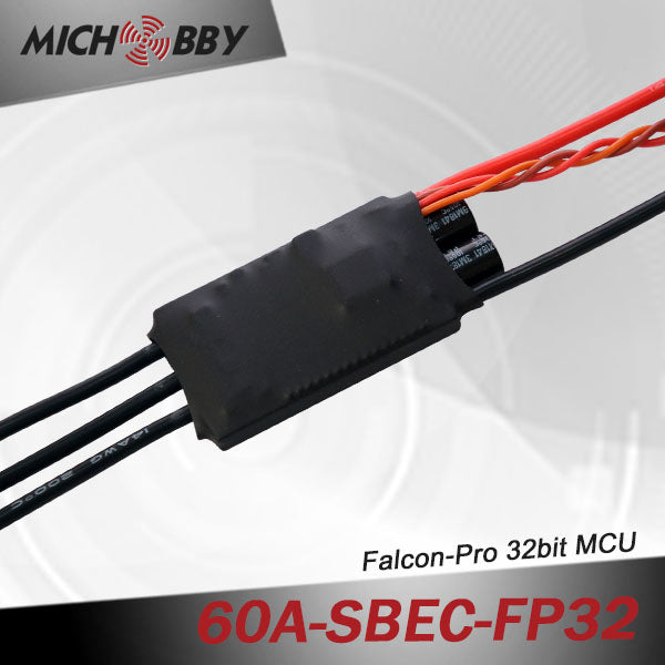 60A 6S FP Brushless ESC 32bit Speed Controller for RC Airplanes MT60A‐SBEC‐FP32