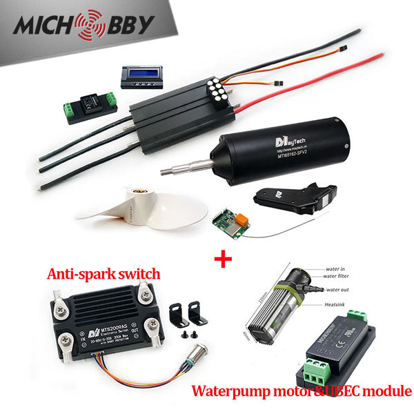 Maytech Efoil Kit with MTI65162 Motor 300A Splash waterproof ESC 1905WF Remote With 300A Anti-spark switch and Waterpump