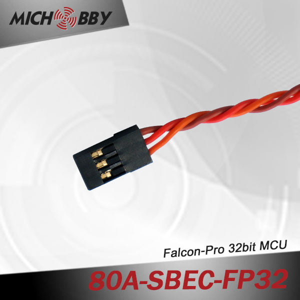 80A 6S FP Brushless ESC 32bit Speed Controller for RC Airplanes MT80A‐SBEC‐FP32