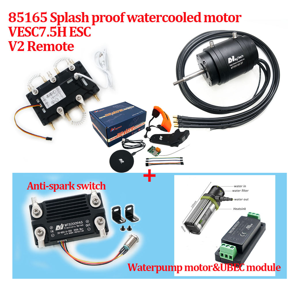 Maytech Efoil Surfboard Kits 85165 Motor + Watercooled 300A VESC based ESC + V3 Remote