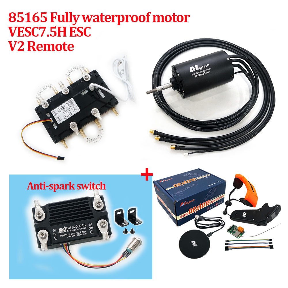 Maytech Efoil Surfboard Kits 85165 Motor + Watercooled 300A VESC based ESC + V3 Remote