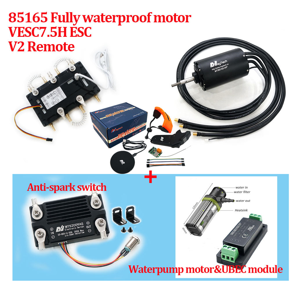 Maytech Efoil Surfboard Kits 85165 Motor + Watercooled 300A VESC based ESC + V3 Remote