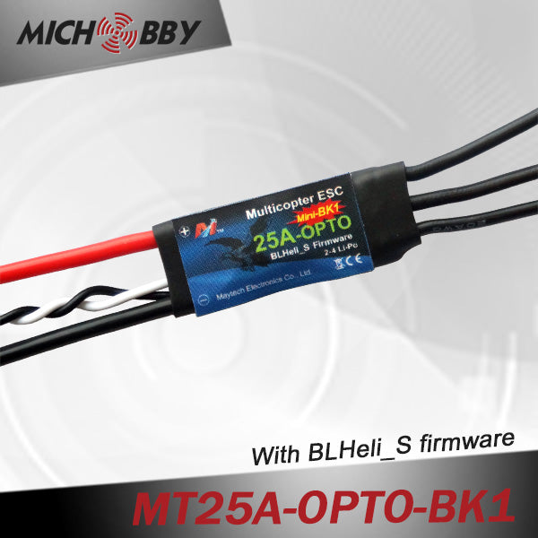 25A Brushless ESC BLHeli_S Firmware Speed controller for Multicopters Drones MT25A-OPTO-BK1/BK2