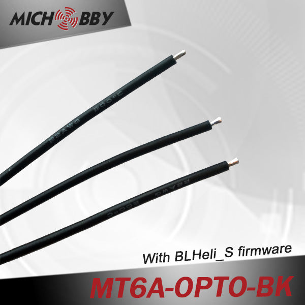6A Brushless ESC BLHeli_S Firmware Speed controller for Multicopters Drones MT6A-OPTO-BK