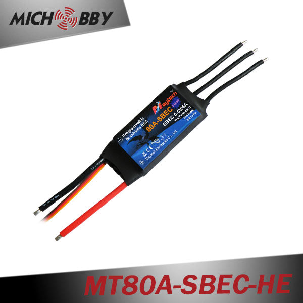 80A 6S ESC Brushless Electric Speed Controller for RC Airplanes Helicopters MT80A-SBEC-HE