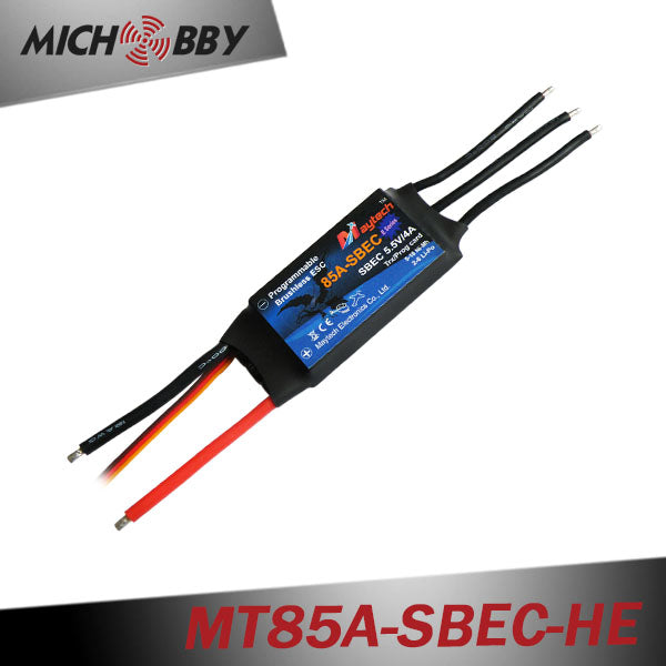 85A 6S ESC Brushless Electric Speed Controller for RC Airplanes Helicopters MT85A‐SBEC‐HE