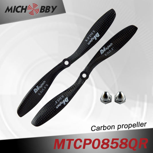 MTCP0858QR Quick Release Carbon Fiber Propeller 8x5.8'' CW & CCW in Pair for WALKERA/QRX450/QRX450PRO/CX4/TALI500