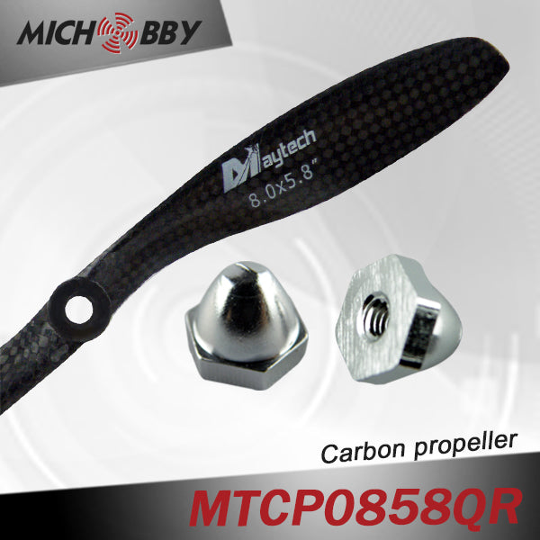 MTCP0858QR Quick Release Carbon Fiber Propeller 8x5.8'' CW & CCW in Pair for WALKERA/QRX450/QRX450PRO/CX4/TALI500