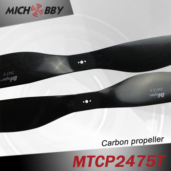 Carbon fiber propeller 24.0x7.5inch for aerial photography uav