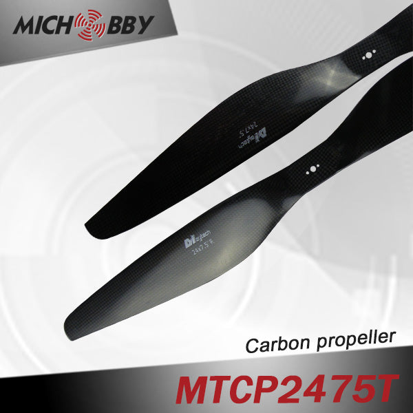Carbon fiber propeller 24.0x7.5inch for aerial photography uav