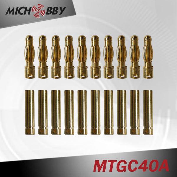 10sets/pairs Gold Plated Copper Genuine 2.0mm/2.3mm/3.0mm/3.5mm/4.0mm/5.5mm/6.0mm/6.5mm-8.0mm Amass Banana Plug Connector bullet connector