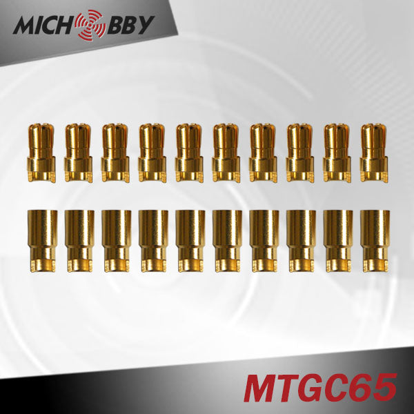 10sets/pairs Gold Plated Copper Genuine 2.0mm/2.3mm/3.0mm/3.5mm/4.0mm/5.5mm/6.0mm/6.5mm-8.0mm Amass Banana Plug Connector bullet connector