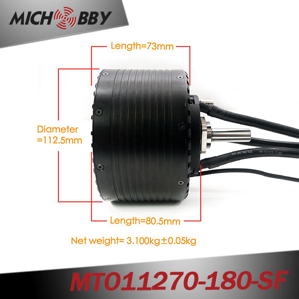 Maytech Watercooled MTO11270 180KV outrunner Brushless Sensorless Motor for Esurf/Efoil/RC Boat/Robots