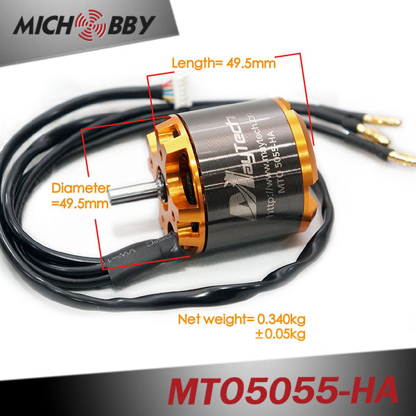 In Stock! MTO5055-70/220-HA 5055 70/220KV Brushless Outrunner Sensored Motor Open Cover