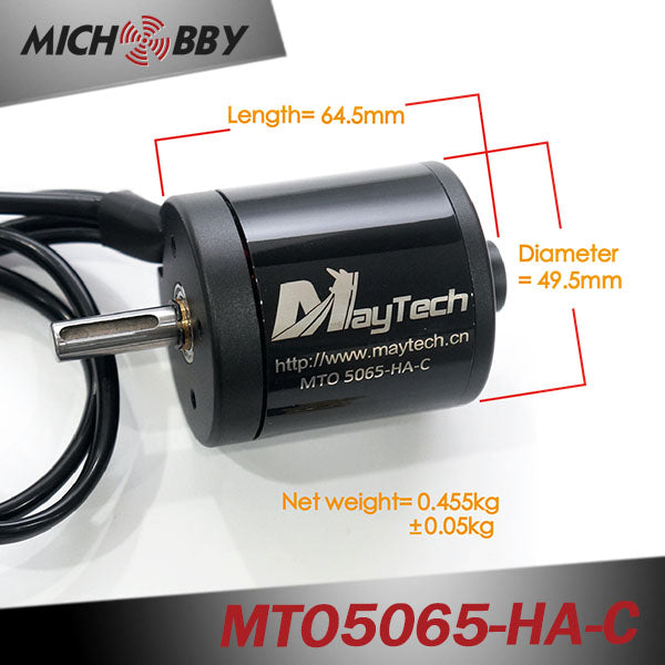 In Stock! MTO5065-170-HA-C Maytech bruhless outrunner motor 5065 with sealed cover (8mm shaft)