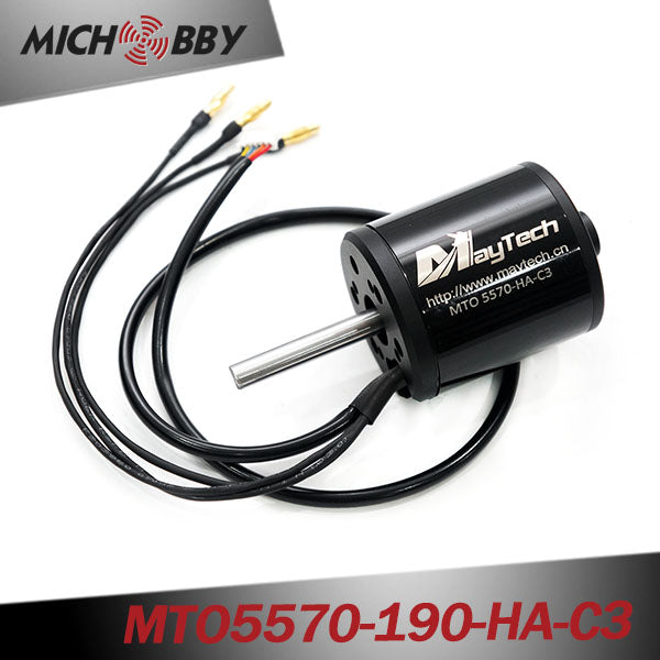 Maytech MTO5570-190-HA-C3 5570 190KV Battle Hardened Brushless Sensored Motor (8mm Shaft)