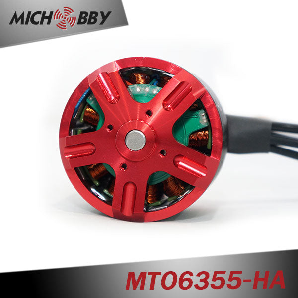 In Stock! MTO6355-190-HA/MTO6355-230-HA 6355 190/230KV Brushless Outrunner Sensored Motor Red Open Cover 8mm Shaft