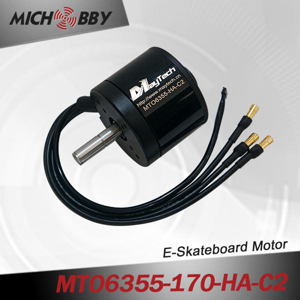 Maytech 6355 170kv electric scooter engine with closed cover and 50A VESC based controller for electric mountainboard