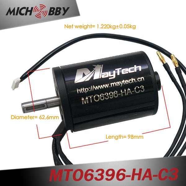 In Stock! Maytech 6396 140KV 170KV 190KV 210KV Brushless Outrunner Sensored Motor 10mm Shaft