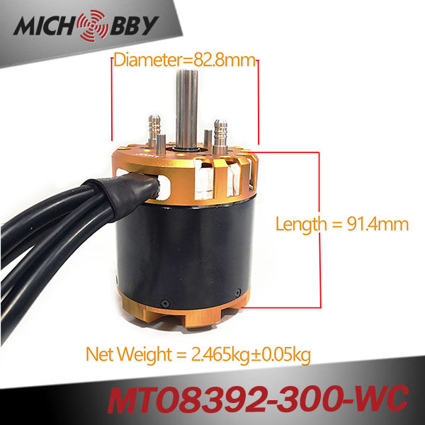 Maytech Watercooled MTO8392 180KV/240KV/320KV outrunner Brushless Sensorless Motor for Esurf/Efoil/RC Boat/Robots