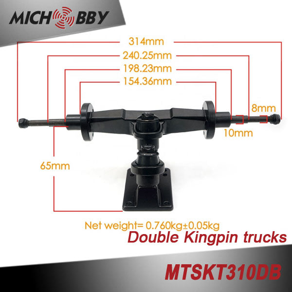 In Stock! Double kingpin trucks Dual belt driven electric skateboard truck MTSKT310DB for DIY electric longboard