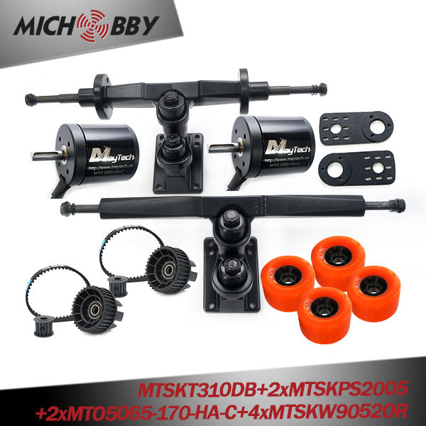 In Stock! Maytech 4-Wheel Electric Skateboard Belt Drive Motor Kit Electric Skateboard Brushless Electric Motor 83mm/90mm Wheels kits