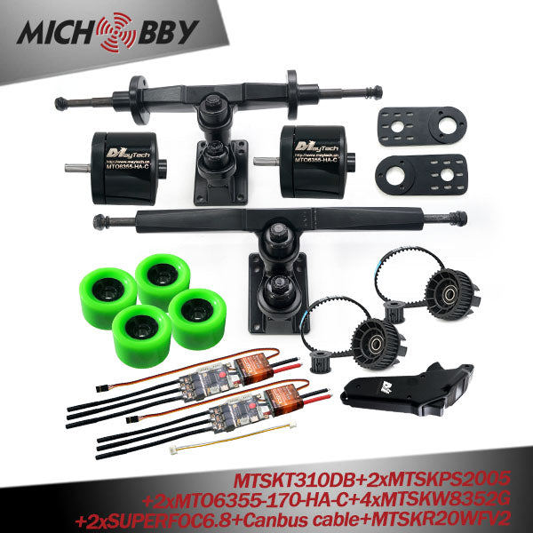 Maytech Electric Longboard Drive Kit 5065 6355 6365 6374 Brushless Dc Motor Eskateboard Remote Trucks Superfoc6.8 VESC6